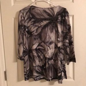 Dress Barn Tops - Dressbarn 3/4 Sleeve Blouse Black and Gray Dress Barn Tops - Dressbarn 3/4 Sleeve Blouse Black and Gray